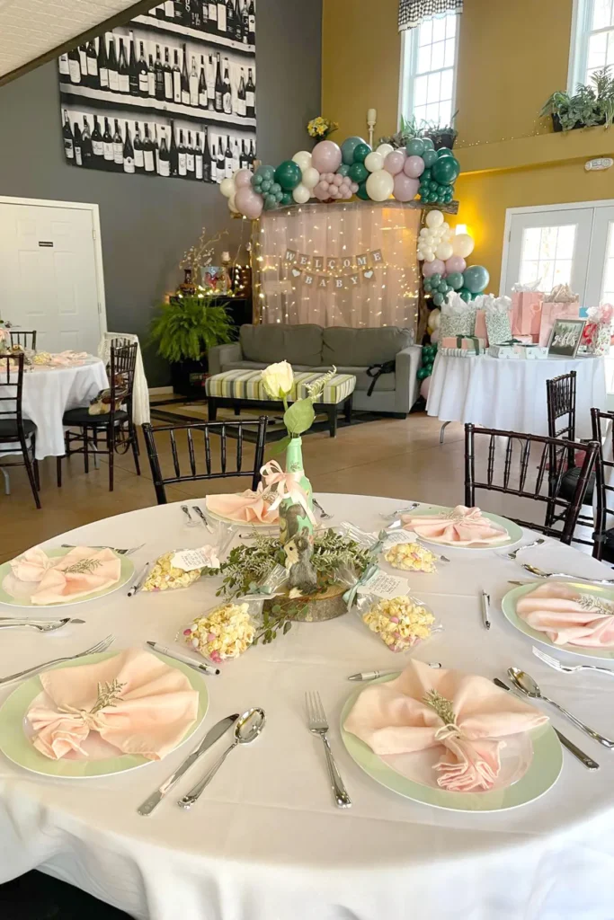 What Are the Best Wineries Near Pittsburgh? Discover Deer Creek Winery baby shower at the gathering event area at deer creek winery at brooks estate