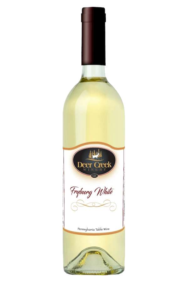 Fryburg White sweet Niagara wine bottle deer creek wine