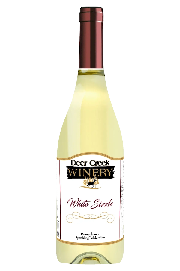 White Sizzle sweet sparkling Niagara wine bottle