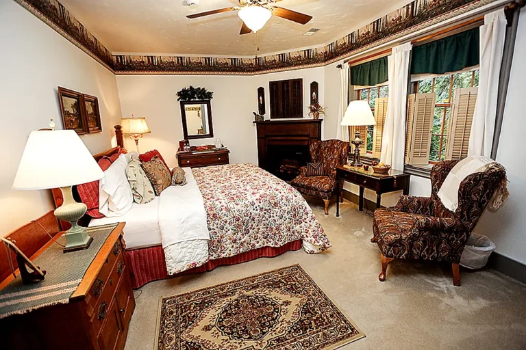 All Rooms at Deer Creek Winery woodlands room bedroom