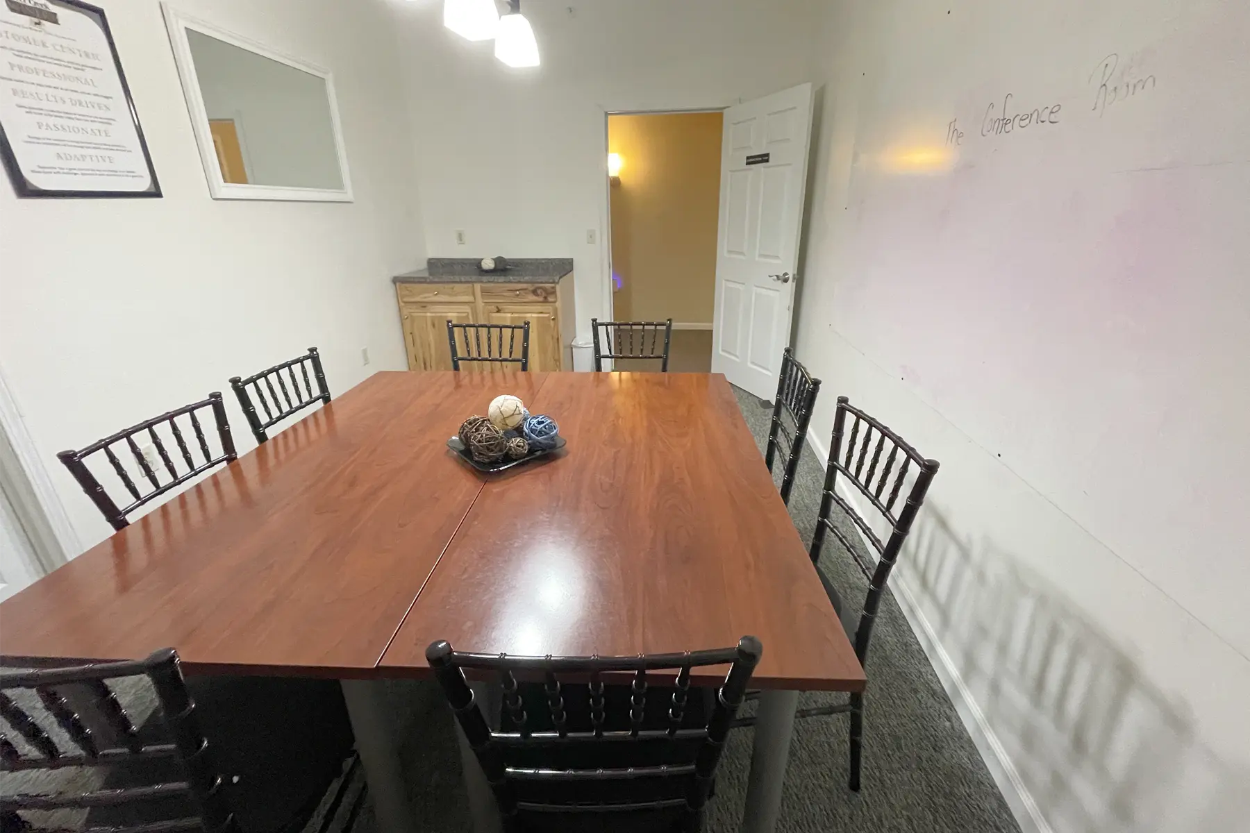meeting/conference room also used as bridal getting ready suite at deer creek winery at brooks estate