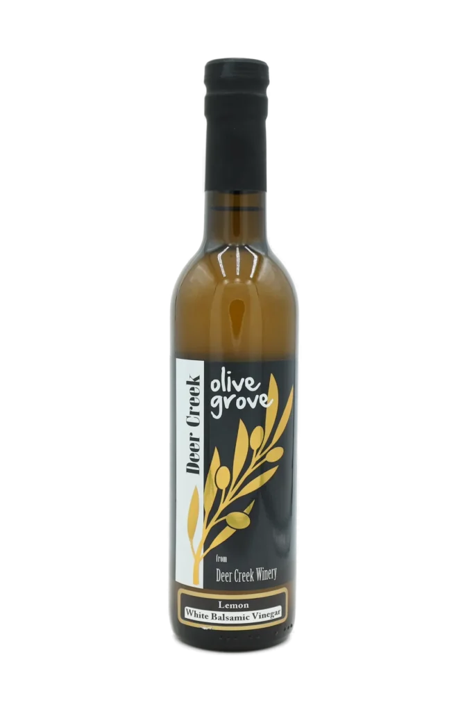 Lemon White Balsamic Vinegar bottle from Deer Creek Olive Grove at Deer Creek Winery in Pennsylvania