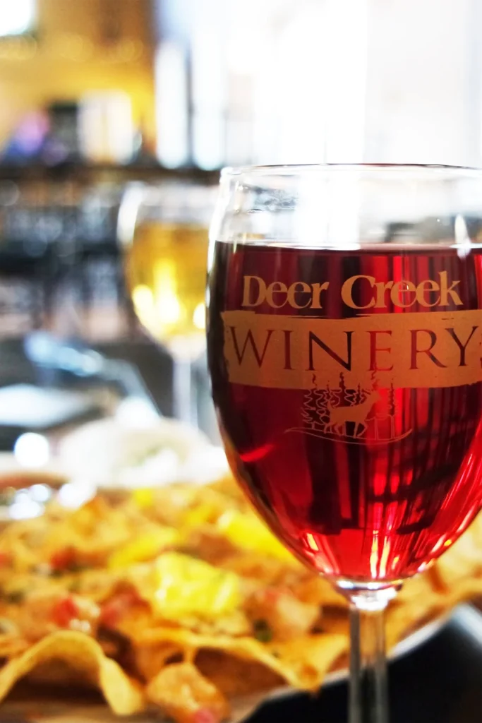 Is Wine Good for You? Health Benefits of Wine and How to Choose the Best Wine A glass of Deer Creek Winery red wine on the tasting room bar in Pennsylvania
