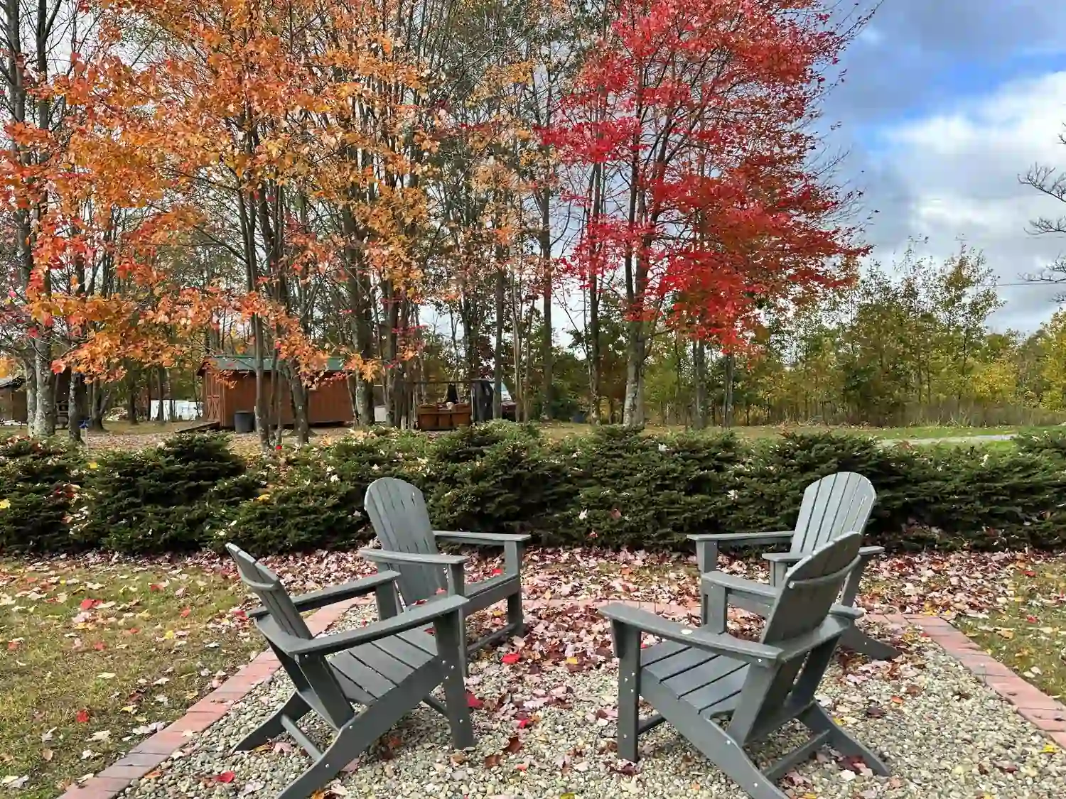 Compare Estates outside sitting area at deer creek winery at brooks estate