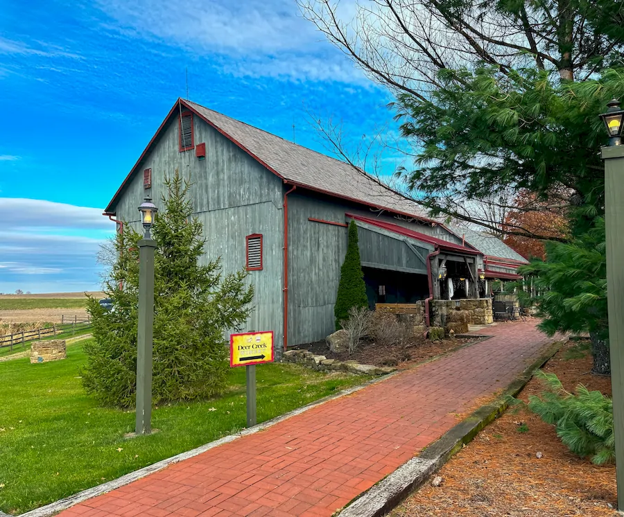Barn and pathway