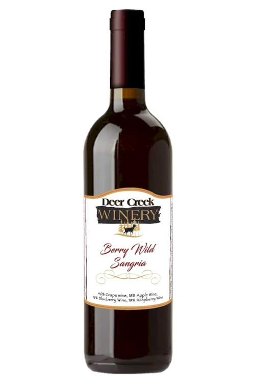 Berry Wild Sangria sweet fruit wine bottle deer creek winery