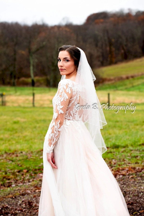 bride in the back field