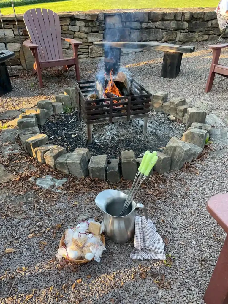 Host An Event at Watson Estate firepit at watson estate