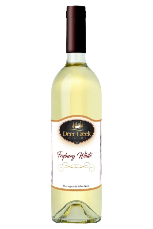 Fryburg White sweet Niagara wine bottle deer creek wine
