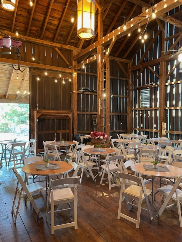 inside of the barn