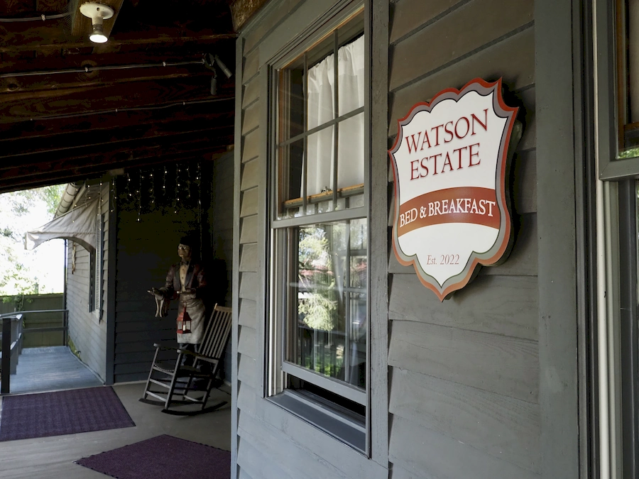 Host An Event at Watson Estate porch of the Estate House