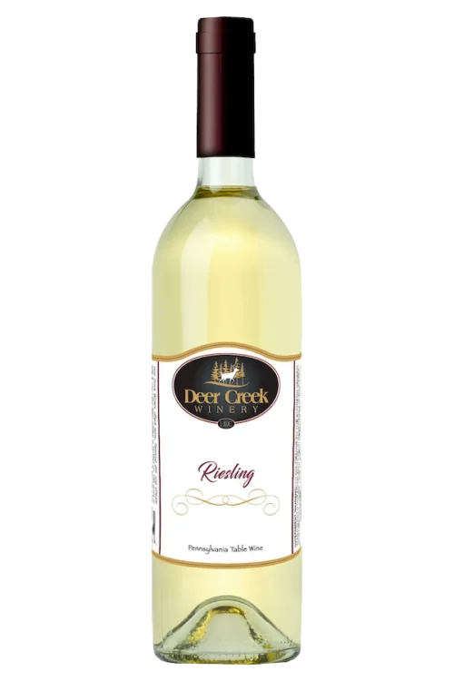 Deer Creek Riesling semi-dry white wine bottle