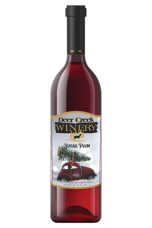 Deer Creek Winery Sugar Plum sweet holiday wine bottle
