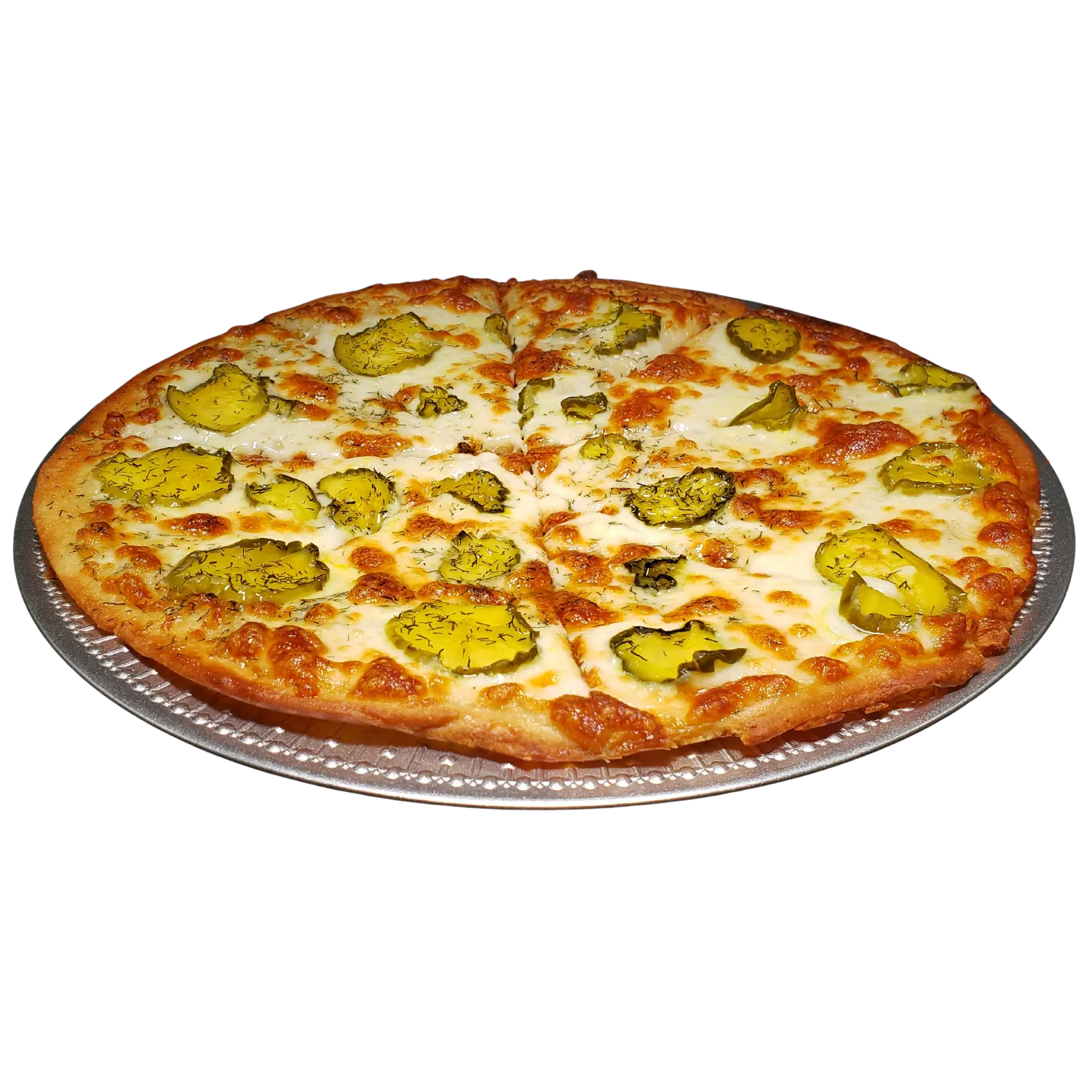 Pickle Pizza — signature Artisan Pizza at Deer Creek Winery in Shippenville, PA