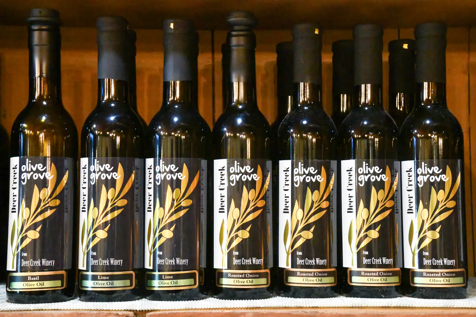 Deer Creek Winery Homepage Olive Oil Bottles from Deer Creek Olive Grove at Deer Creek Winery in Pennsylvania