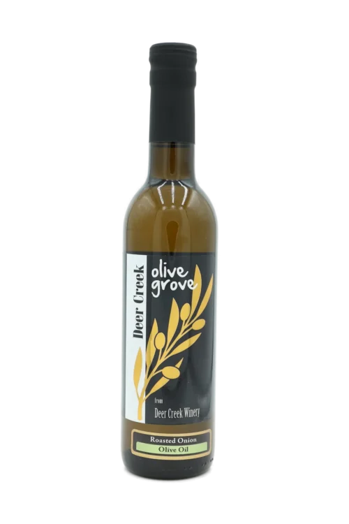 Roasted Onion Olive Oil bottle from Deer Creek Olive Grove at Deer Creek Winery in Pennsylvania