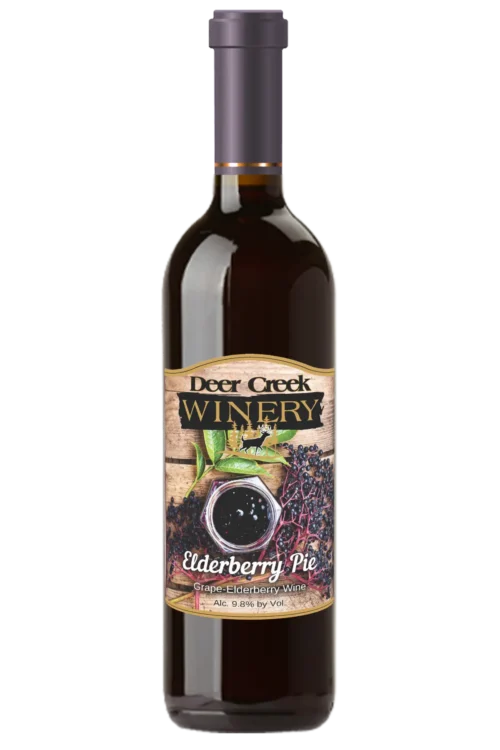 elderberry pie sweet red blend wine bottle deer creek wine