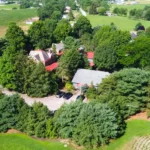 aerial view of deer creek winery at watson estate