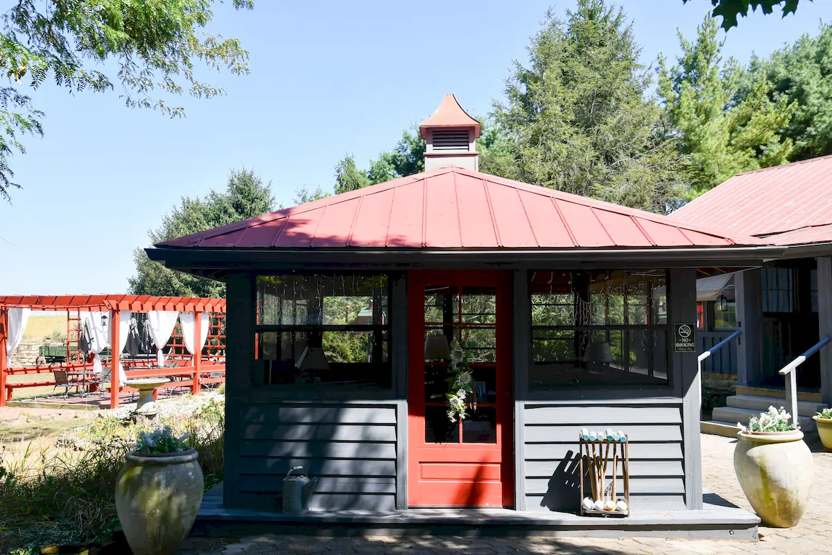 Summer House off of the courtyard watson estate
