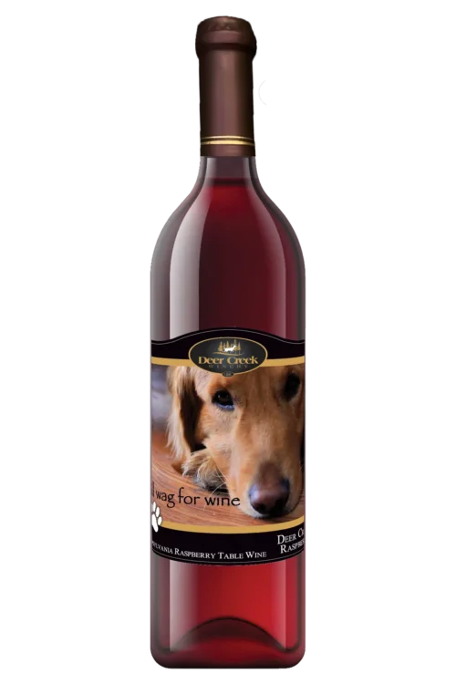 Sweet raspberry wine from Deer Creek Winery