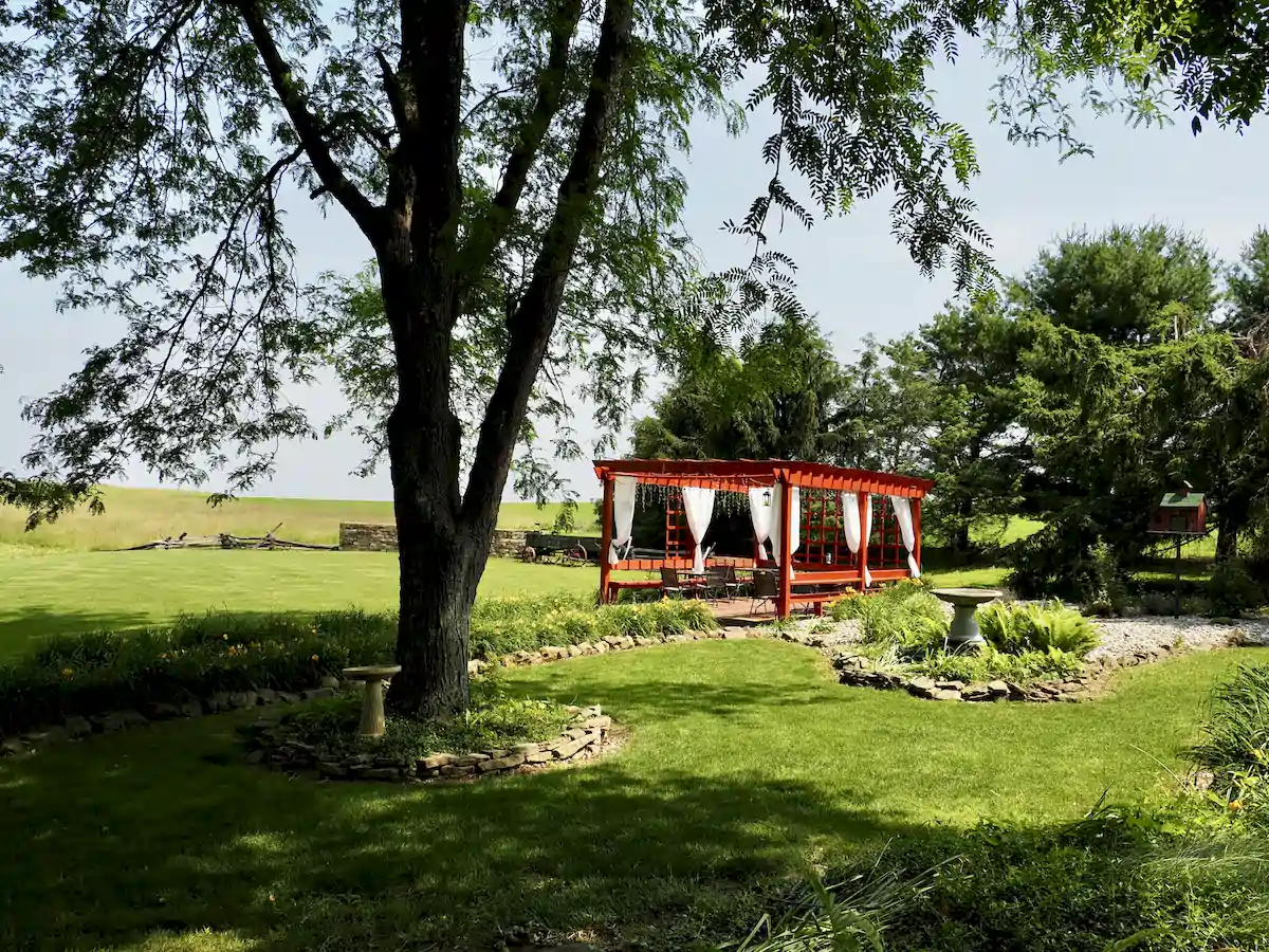 Gazebo in the back field watson estate