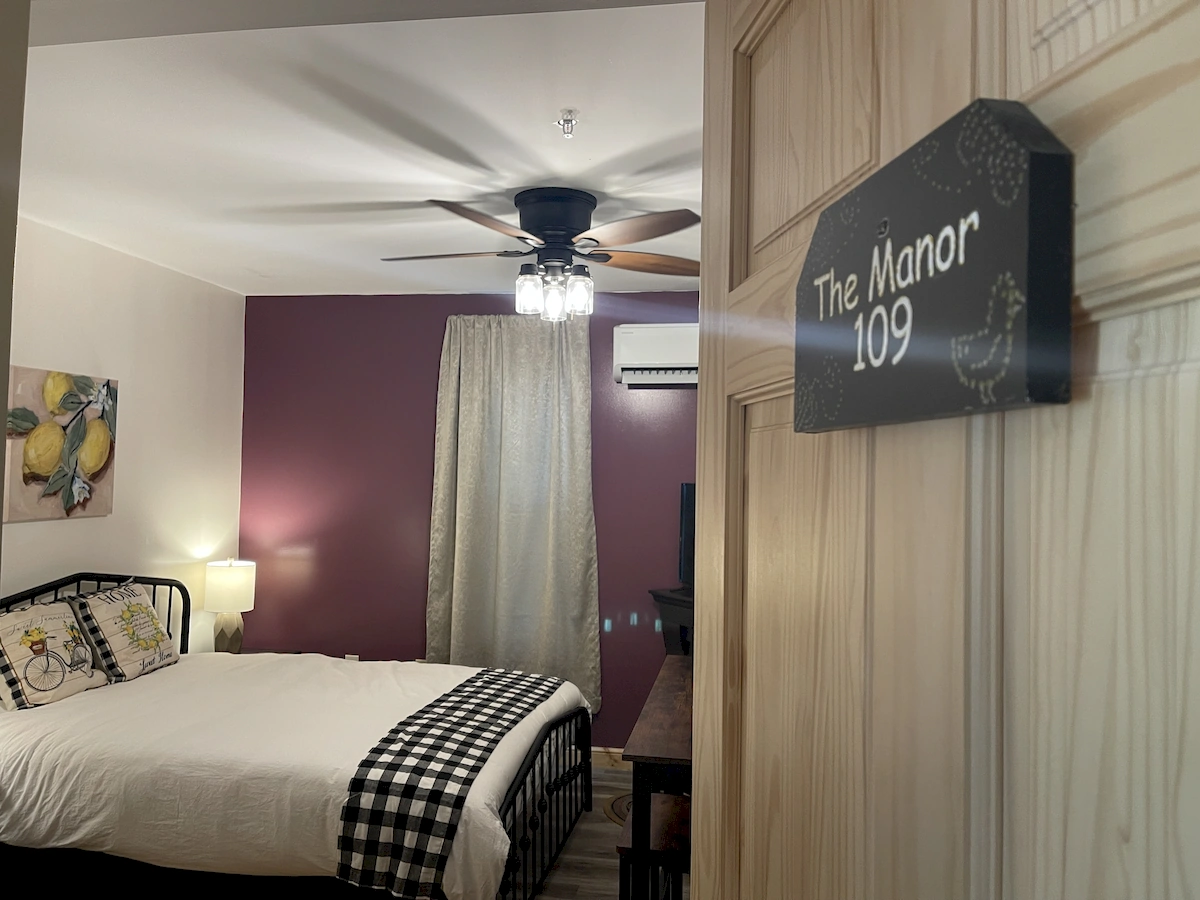 lavender and lemon farm room doorway