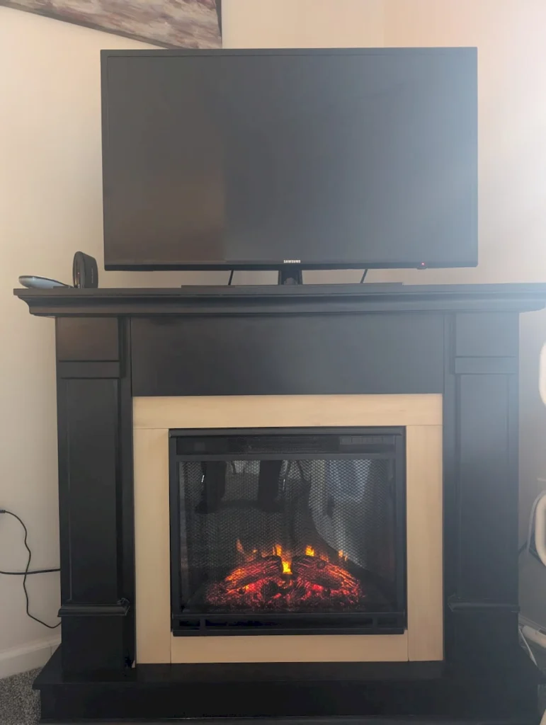 winter in paris room electric fireplace