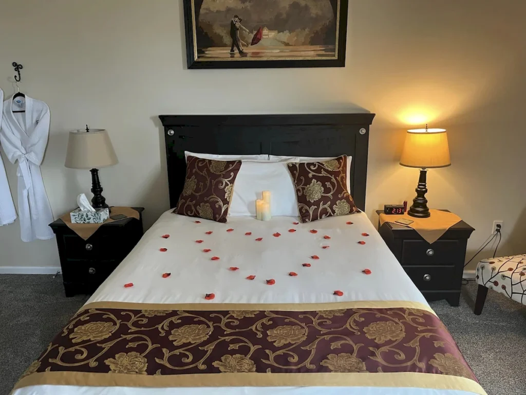 winter in paris room, bed