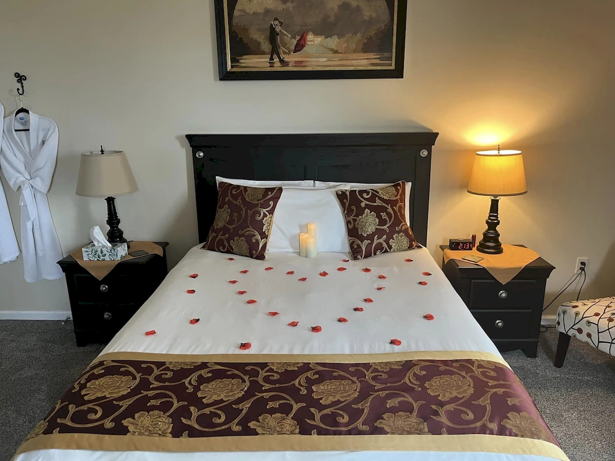 winter in paris room, bed