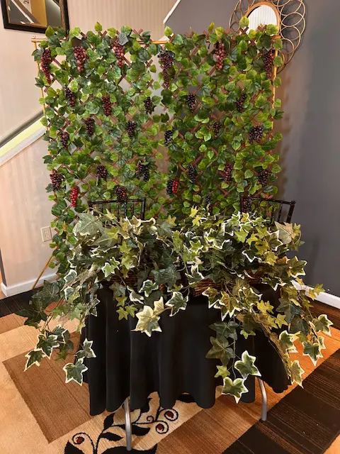 wedding decor corner at The Gathering Place at The Inn Event Center at Deer Creek Winery at Brooks Estate