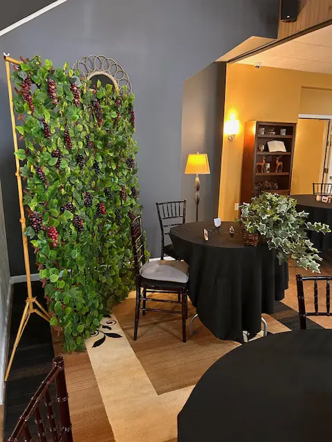 wedding decor at The Gathering Place at The Inn Event Center at Deer Creek Winery at Brooks Estate