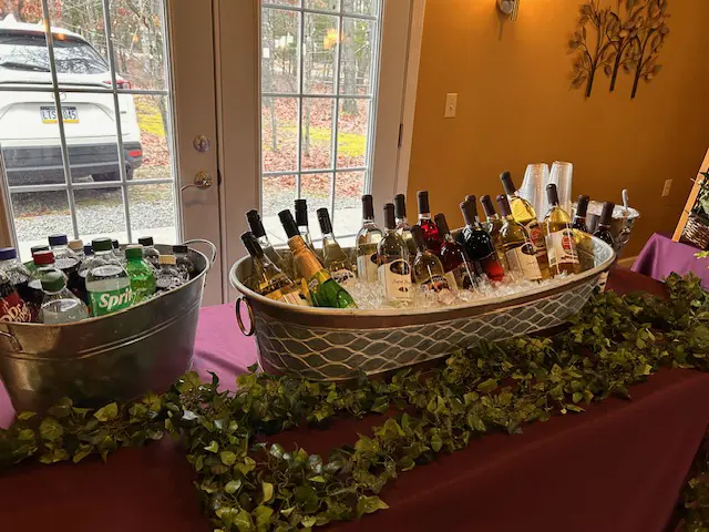 Wine Bar for Wedding at The Gathering Place at The Inn Event Center at Deer Creek Winery at Brooks Estate