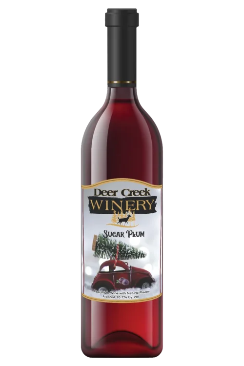 Deer Creek Winery Sugar Plum sweet holiday wine bottle