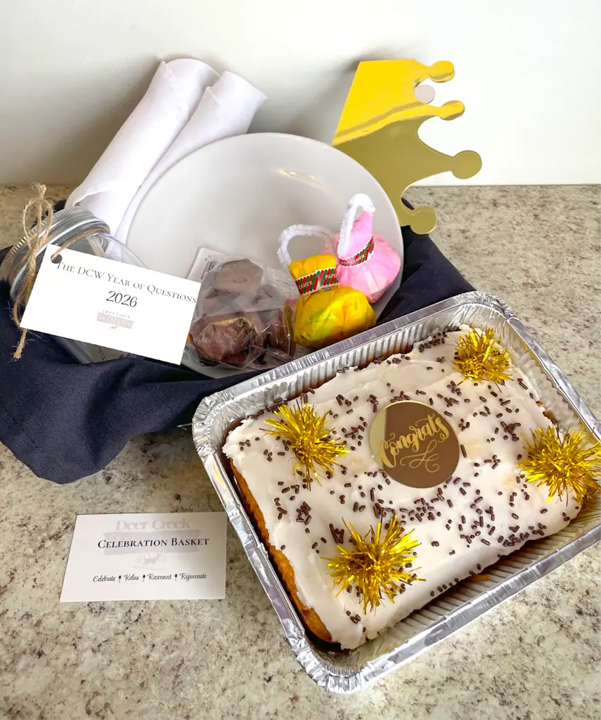 raise a glass celebration basket lodging addon at deer creek winery