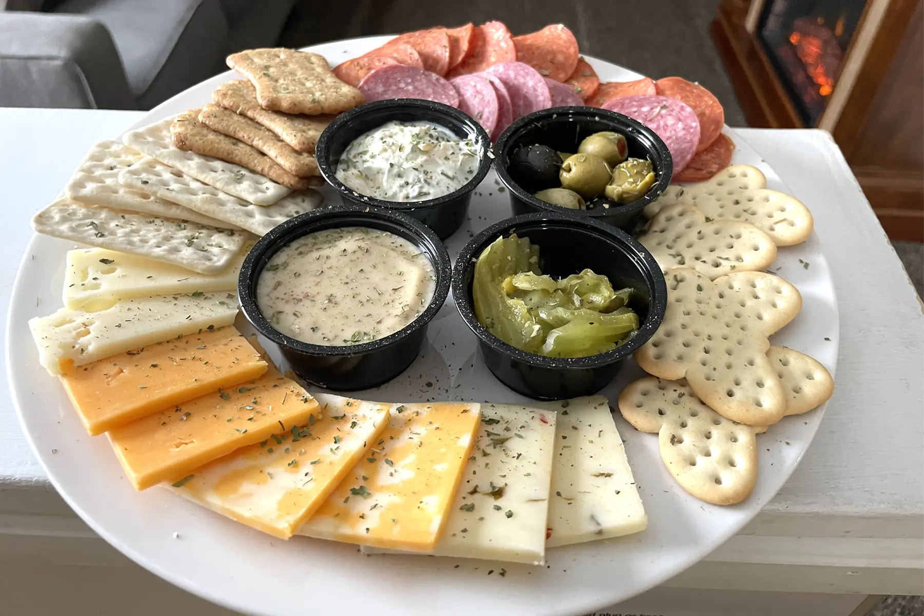 grazing plate of meat and cheese lodging addon at deer creek winery