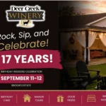 Rock, Sip, and Celebrate — Deer Creek Winery's 17th anniversary birthday weekend, September 11–12 at Brooks Estate, Shippenville PA