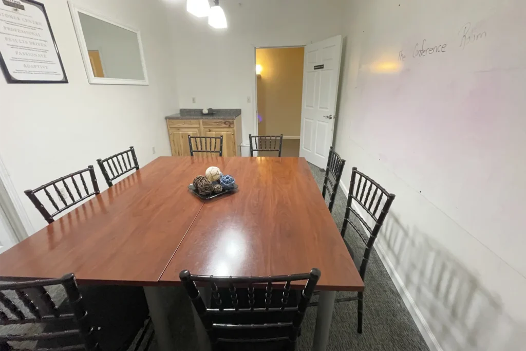 meeting/conference room also used as bridal getting ready suite at deer creek winery at brooks estate