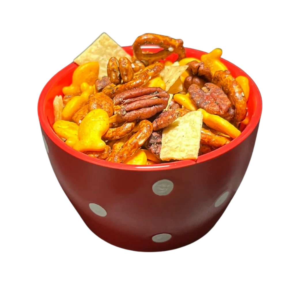 The Deer Creek Pairing Experience Winehouse Bar Mix — housemade savory snack mix at Deer Creek Winery