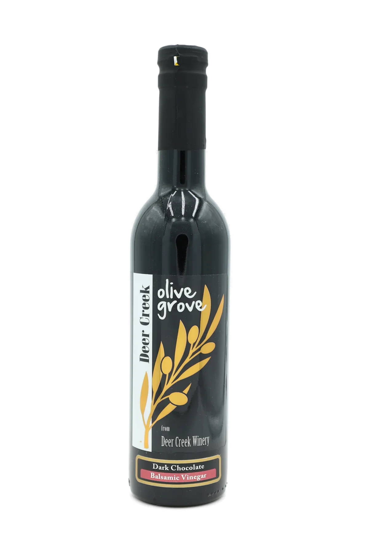 Dark Chocolate Balsamic Vinegar Dark Chocolate Balsamic Vinegar bottle from Deer Creek Olive Grove at Deer Creek Winery in Pennsylvania