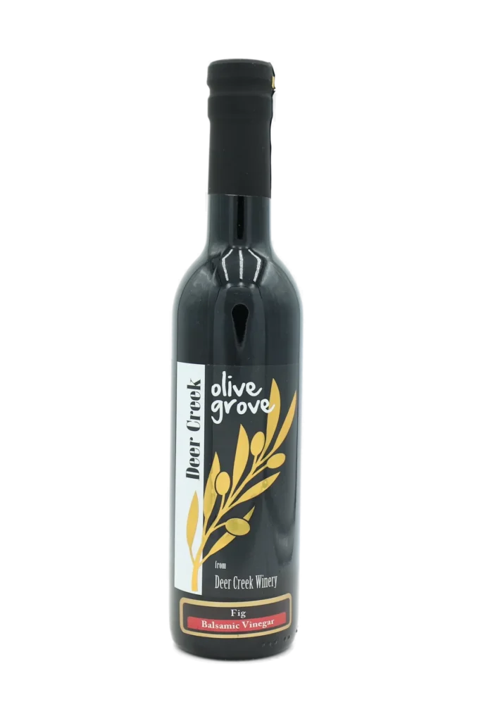 Fig Balsamic Vinegar bottle from Deer Creek Olive Grove at Deer Creek Winery in Pennsylvania