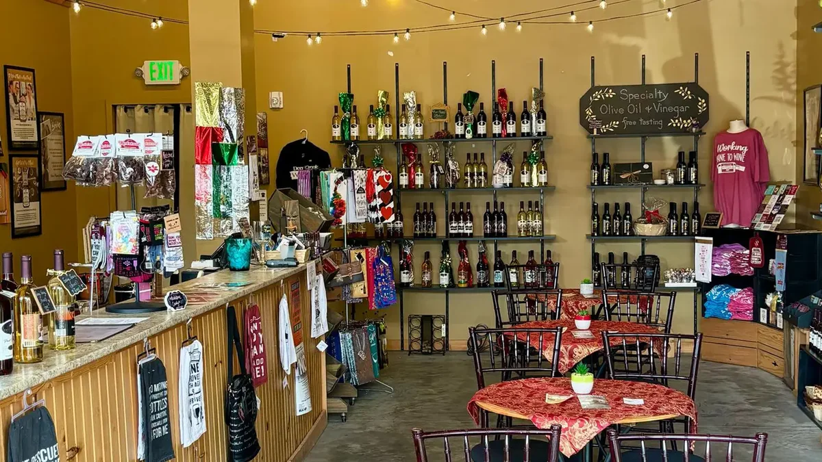 Inside Deer Creek Winery at McCandless Crossing, named Best Wine Store in Pittsburgh for 2026 by BusinessRate